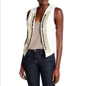 Free People Beige Vest Size S